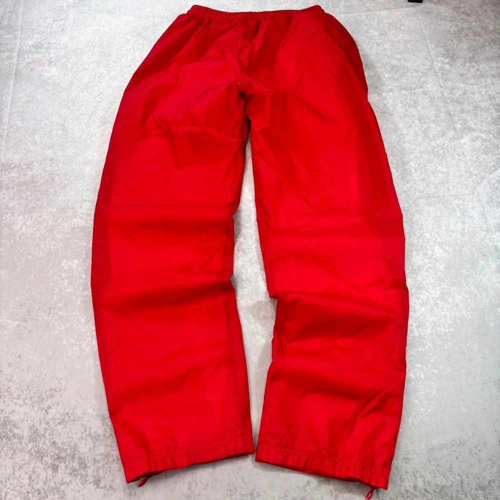 Vintage Adidas Youth XL Tearaway Track Pants Adult S/M Red Black Y2K Basketball